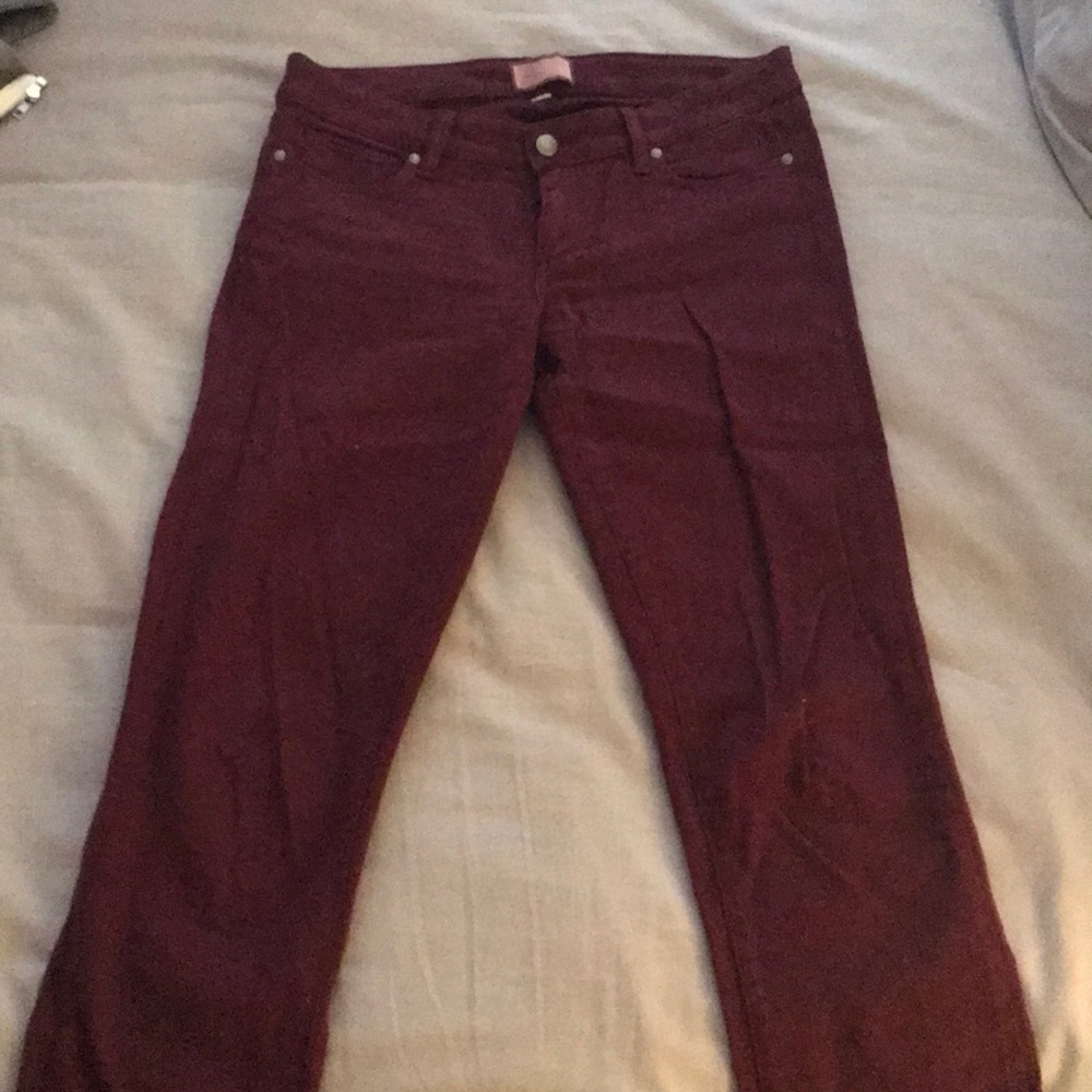 Paige burgundy denim - Peg Skinny